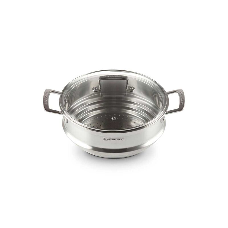 Le Creuset Stainless Steel Large Multi-steamer with Glass Lid 24cm image number 0